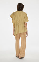 Shirt / JNBY Asymmetric Design Round Neck Short-sleeve Shirt(100% cotton)