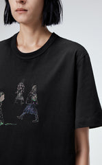 T-shirt / JNBY Funny Illustration Printed Round Neck T-shirt