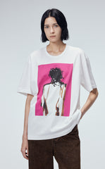 T-shirt/JNBY Abstract Illustration Crewneck Printed T-shirt(100% Cotton)