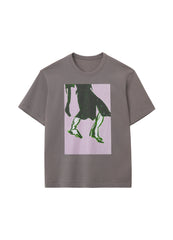 T-shirt/JNBY Abstract Illustration Crewneck Printed T-shirt(100% Cotton)