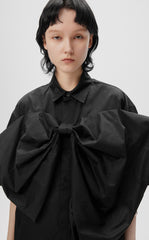 Shirt / JNBY Polka Dot Bow Loose Fit Cotton Shirt(100% cotton)