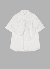 Shirt / JNBY Polka Dot Bow Loose Fit Cotton Shirt(100% cotton)