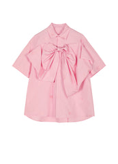 Shirt / JNBY Polka Dot Bow Loose Fit Cotton Shirt(100% cotton)