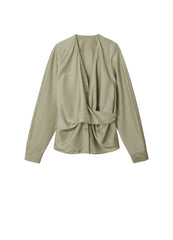 Shirt / JNBY Mulberry Silk V-neck Long-sleeved Shirt (100% Silk)