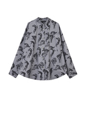 Shirt / JNBY Windblown Rabbit Cotton Oversize Print Shirt(100% cotton)