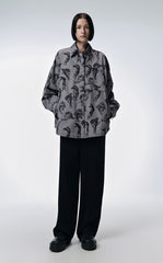 Shirt / JNBY Windblown Rabbit Cotton Oversize Print Shirt(100% cotton)