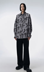 Shirt / JNBY Windblown Rabbit Cotton Oversize Print Shirt(100% cotton)