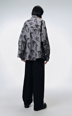 Shirt / JNBY Windblown Rabbit Cotton Oversize Print Shirt(100% cotton)