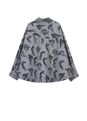 Shirt / JNBY Windblown Rabbit Cotton Oversize Print Shirt(100% cotton)