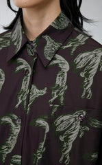 Shirt / JNBY Windblown Rabbit Cotton Oversize Print Shirt(100% cotton)