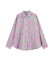 Shirt / JNBY Windblown Rabbit Cotton Oversize Print Shirt(100% cotton)