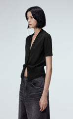 Sweater/JNBY Merino Wool Slim Fit V-Neck Knitted Sweater