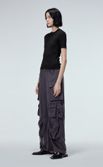 Sweater/ JNBY 100% Silk Round Neck Short-Sleeved Sweater