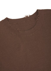 Sweater/ JNBY 100% Silk Round Neck Short-Sleeved Sweater