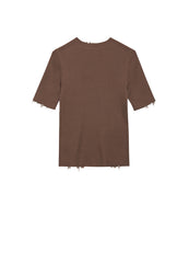 Sweater/ JNBY 100% Silk Round Neck Short-Sleeved Sweater