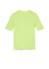 Sweater/ JNBY 100% Silk Round Neck Short-Sleeved Sweater