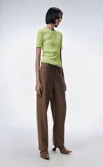 Sweater/ JNBY 100% Silk Round Neck Short-Sleeved Sweater