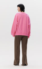 Sweatshirt / JNBY Fun Smile Pattern Loose Fit Round Neck Pullover Sweatshirt(100% cotton)