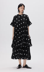 Skirt / JNBY Embroidered Mesh Polka Dot A-line Pleated Skirt