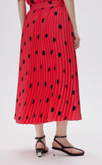 Skirt / JNBY Embroidered Mesh Polka Dot A-line Pleated Skirt