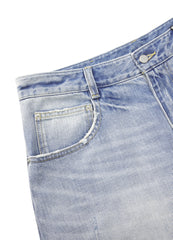 Pants / JNBY Cool Casual Washed Wide-leg Jeans(100% cotton)