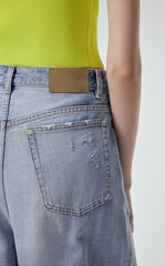 Pants / JNBY Cool Casual Washed Wide-leg Jeans(100% cotton)