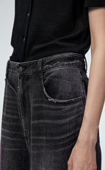 Pants / JNBY Cool Casual Washed Wide-leg Jeans(100% cotton)