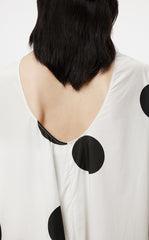 Dress / JNBY Polka Dot Short Sleeve Round Neck Dress(100% cotton)