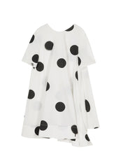 Dress / JNBY Polka Dot Short Sleeve Round Neck Dress(100% cotton)