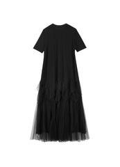 Dress / JNBY Relaxed Crew-neck Short-sleeved Maxi Dress