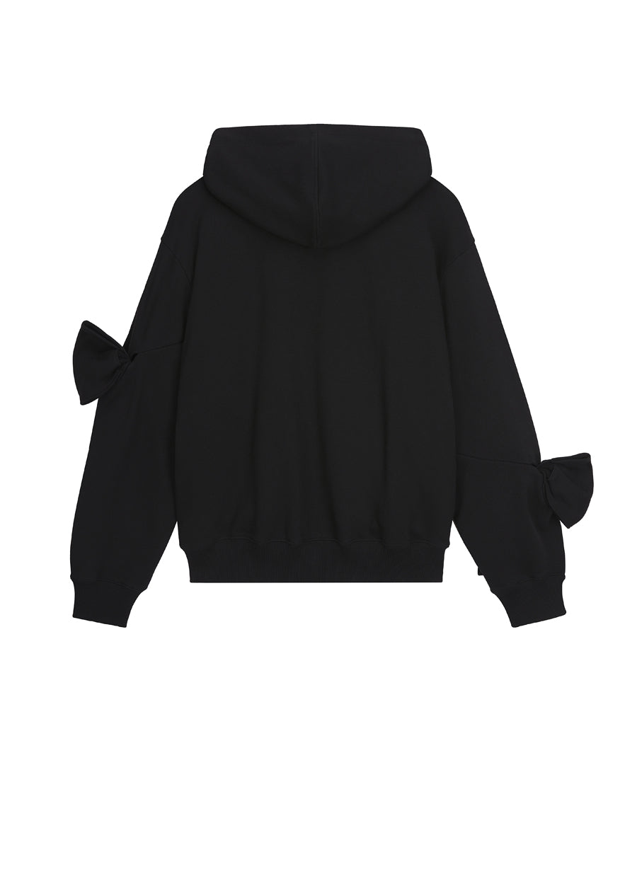 Sweatershirt / JNBY Playful Three-Dimensional Bow-Knot Hooded Loose Fit Sweatershirt