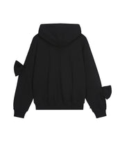 Sweatershirt / JNBY Playful Three-Dimensional Bow-Knot Hooded Loose Fit Sweatershirt