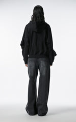 Sweatershirt / JNBY Playful Three-Dimensional Bow-Knot Hooded Loose Fit Sweatershirt