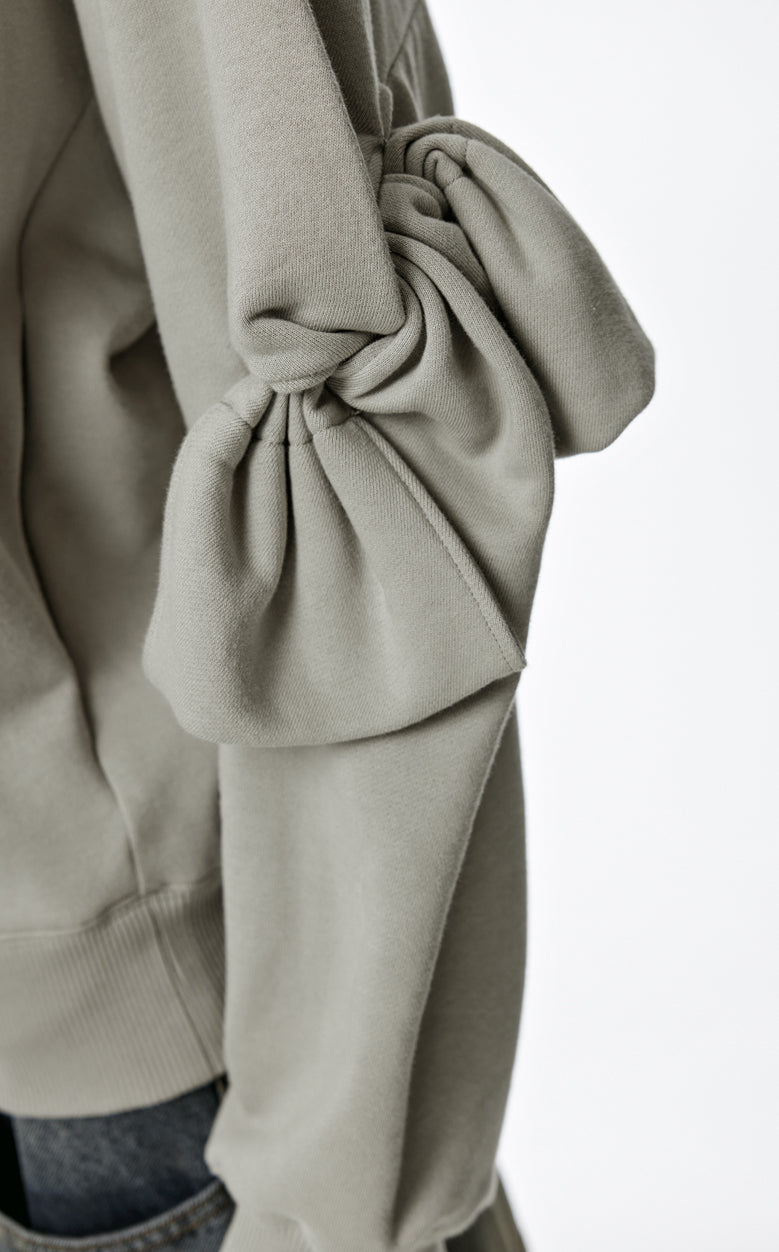 Sweatershirt / JNBY Playful Three-Dimensional Bow-Knot Hooded Loose Fit Sweatershirt