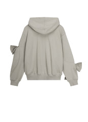 Sweatershirt / JNBY Playful Three-Dimensional Bow-Knot Hooded Loose Fit Sweatershirt
