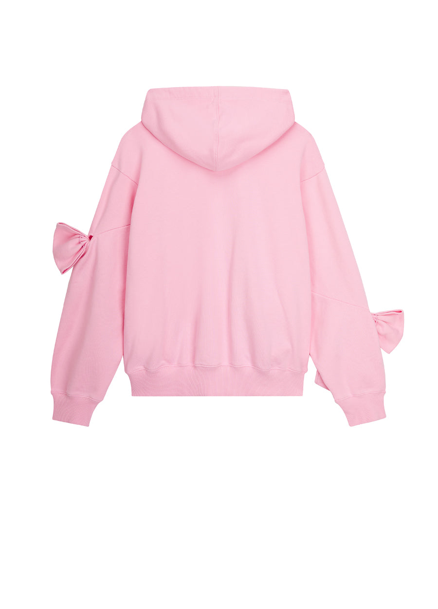 Sweatershirt / JNBY Playful Three-Dimensional Bow-Knot Hooded Loose Fit Sweatershirt