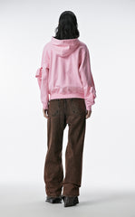 Sweatershirt / JNBY Playful Three-Dimensional Bow-Knot Hooded Loose Fit Sweatershirt