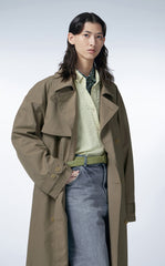 Coat / JNBY Solid Long Trench Coat