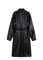 Coat / JNBY Polyurethane Leather Long Coat