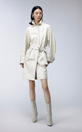 Coat / JNBY Polyurethane Leather Long Coat