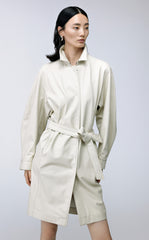 Coat / JNBY Polyurethane Leather Long Coat