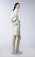 Coat / JNBY Polyurethane Leather Long Coat