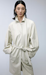 Coat / JNBY Polyurethane Leather Long Coat