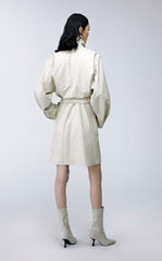 Coat / JNBY Polyurethane Leather Long Coat