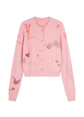 Sweater / JNBY Slim Fit Print Cardigan Sweater