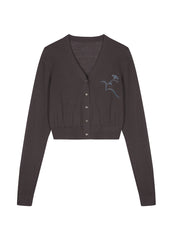 Sweater / Su Embroidery X JNBY V-neck Wool Cardigan Sweater