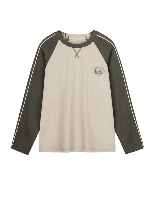 Sweatershirt / JNBY Raglan Sleeve Letter Print Cotton Sweatershirt