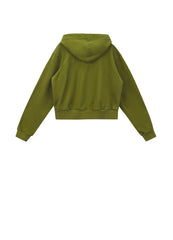 Sweatershirt / JNBY Relaxed Cotton Zip Hoodie Sweatershirt