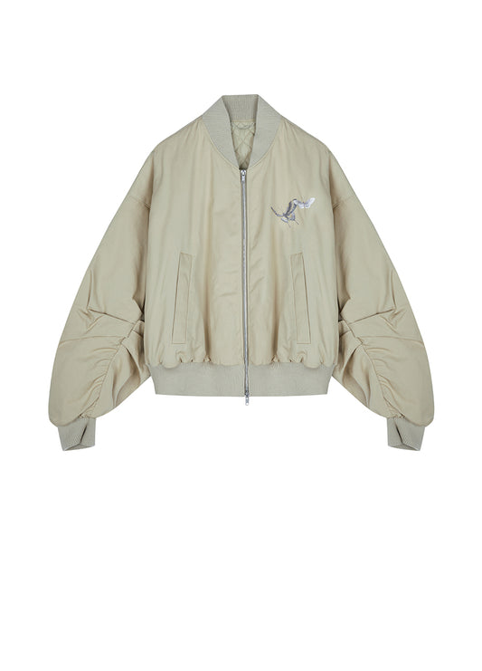 Coat / Su Embroidery X JNBY Cotton Bomber Jacket in Butterfly Pattern