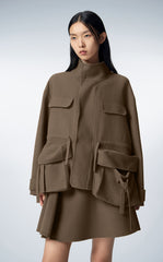 Coat / JNBY Loose-fit Big-pocket Design Wool Jacket